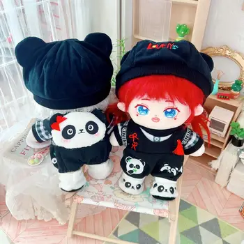 сладък 20cm корейски идол кукла плюшени играчки дрехи меки животински панда ризон ританки обувки чанта кукли дрехи детски играчки подаръци кукли - Изображение 2  