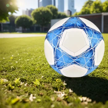 Стандартен размер футболна топка Надежден избор за обучение по футбол Светлинен футбол Пет звезди Размер 5 - Изображение 1  