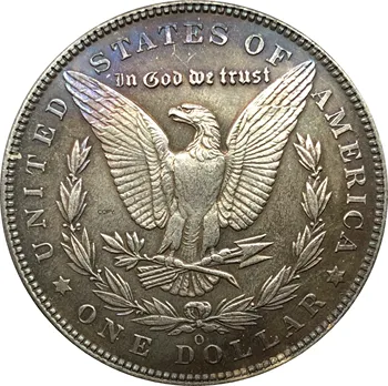Съединени американски щати 1880 O Morgan Един долар US монета Liberty Cupronickel Silver Plated In God We Trust Copy Coin - Изображение 2  