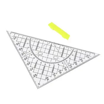 Триъгълна линийка за рисуване Инструменти за чертане на геометрия на триъгълника 22cm Математически транспортир училище владетел за пачуърк шиене рязане - Изображение 1  