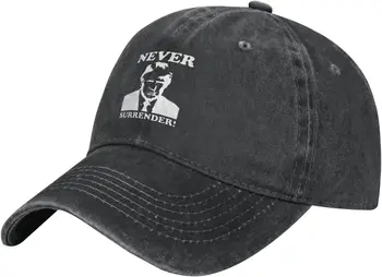 Тръмп Mugshot никога не се предава! Каубойска шапка ретро извита периферия татко шапка измити памук класически черна бейзболна шапка - Изображение 2  