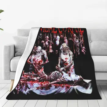 Удобни канибалски трупове одеяло аксесоари легло декоративни хвърлят одеяло мек руно за офис - Изображение 2  