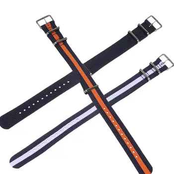 Универсална найлонова тъкане Loop Watch Strap Band Heavy Duty 18 20 22 mm - Изображение 2  