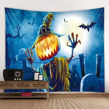 Хелоуин 3D печат лентиопитвайки смешно Правоъгълен домашен декор стена висящи Хелоуин парти стена висящи - Изображение 1  