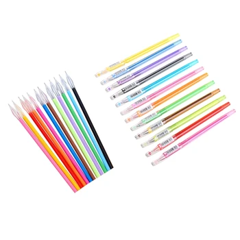 Цветни гел мастило писалки мастило с диамантен връх 0.35mm фина точка за деца възрастни писане дневник като бележка маркировка 12pcs - Изображение 1  