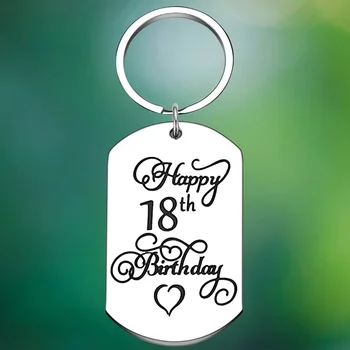 Честит 21-ви 30-ти 40-ти 50-ти рожден ден подарък ключодържател вдъхновяващ рожден ден ключодържател висулка момчета момичета подарък - Изображение 1  