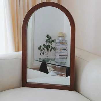 японски стил дърво стена огледало хол проба стая декорация - Изображение 1  